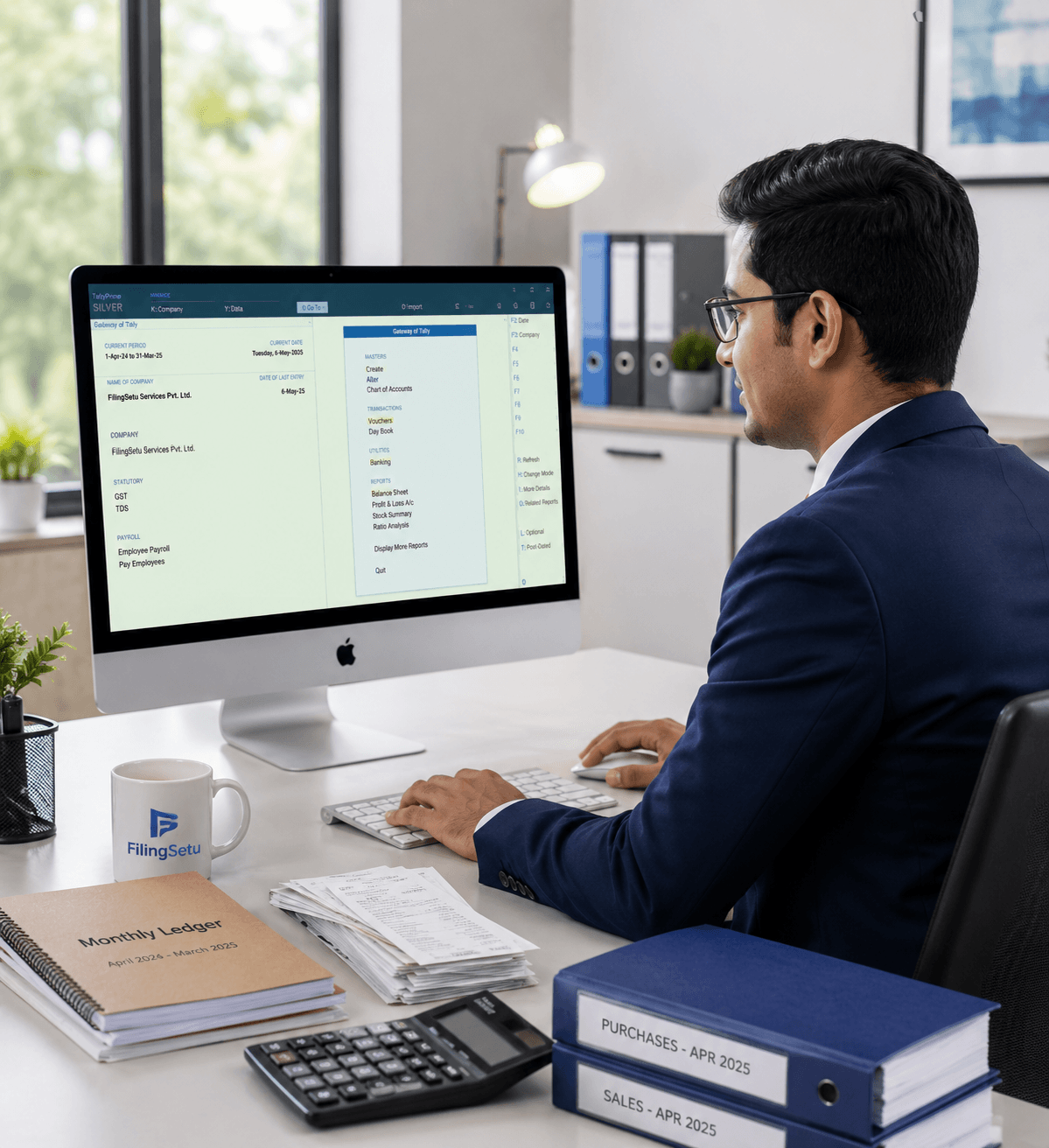 Monthly bookkeeping services in Tally and Busy by FilingSetu