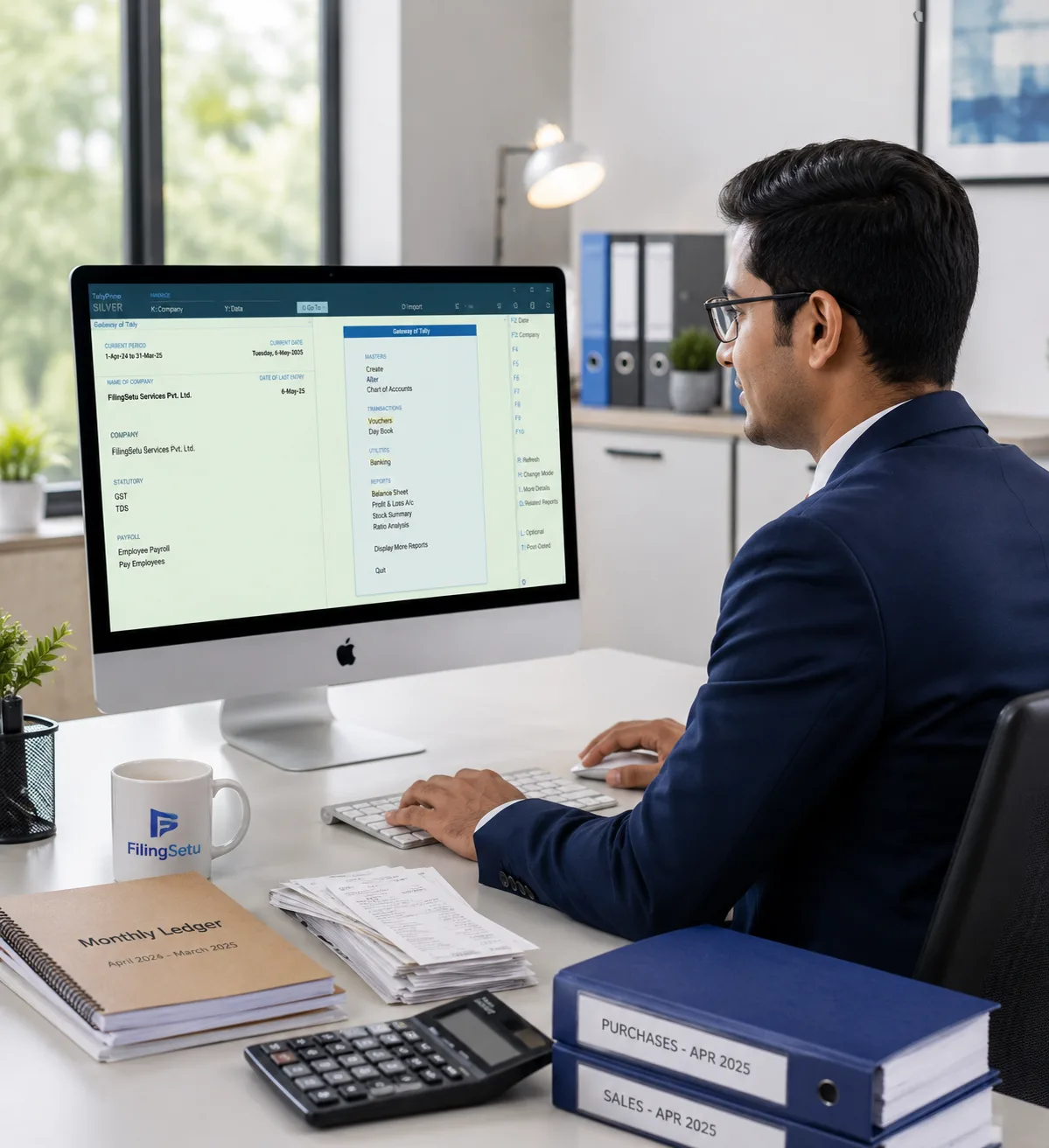 Monthly bookkeeping services in Tally and Busy by FilingSetu