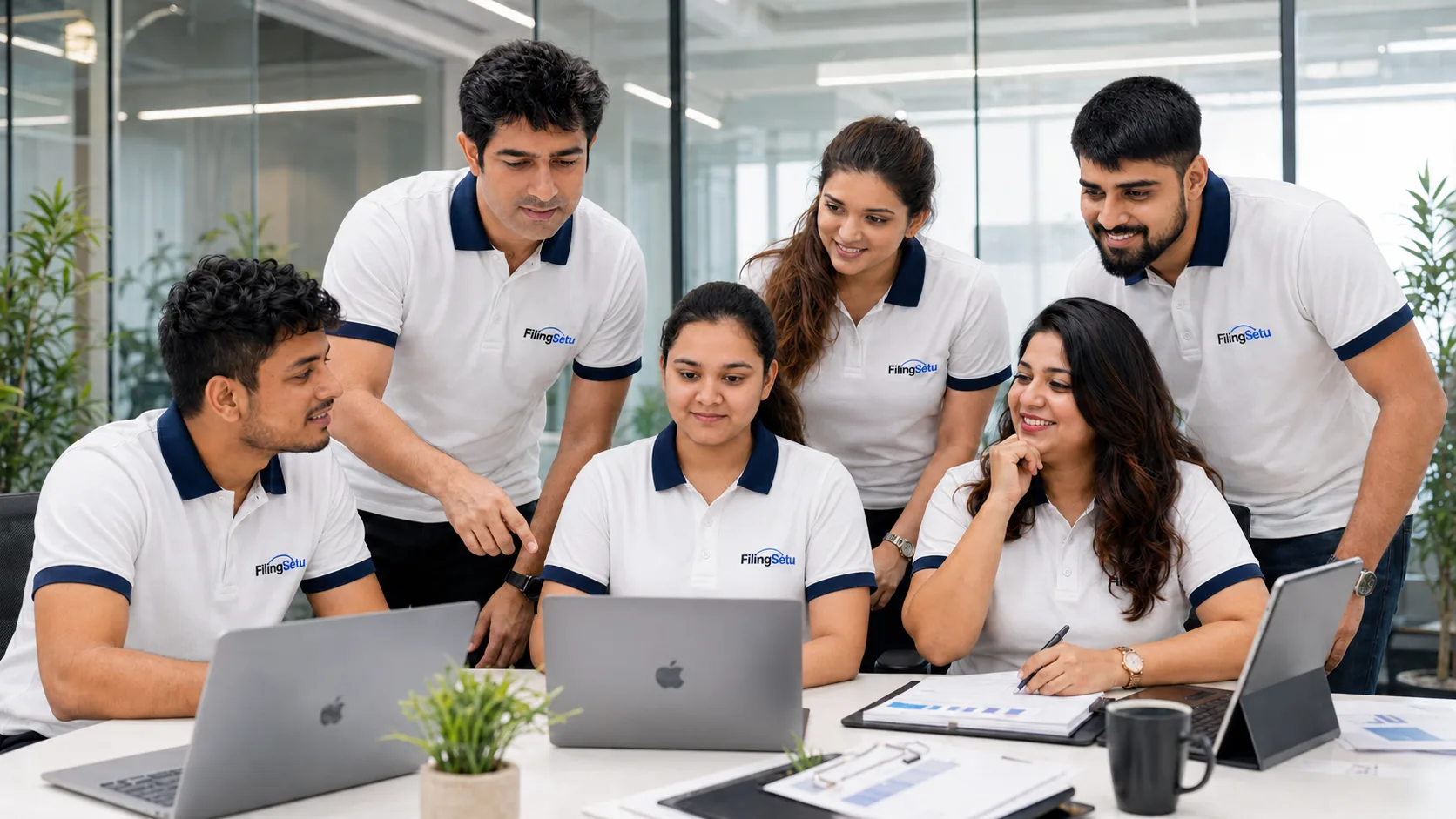 The FilingSetu team of chartered accountants and tax experts at work