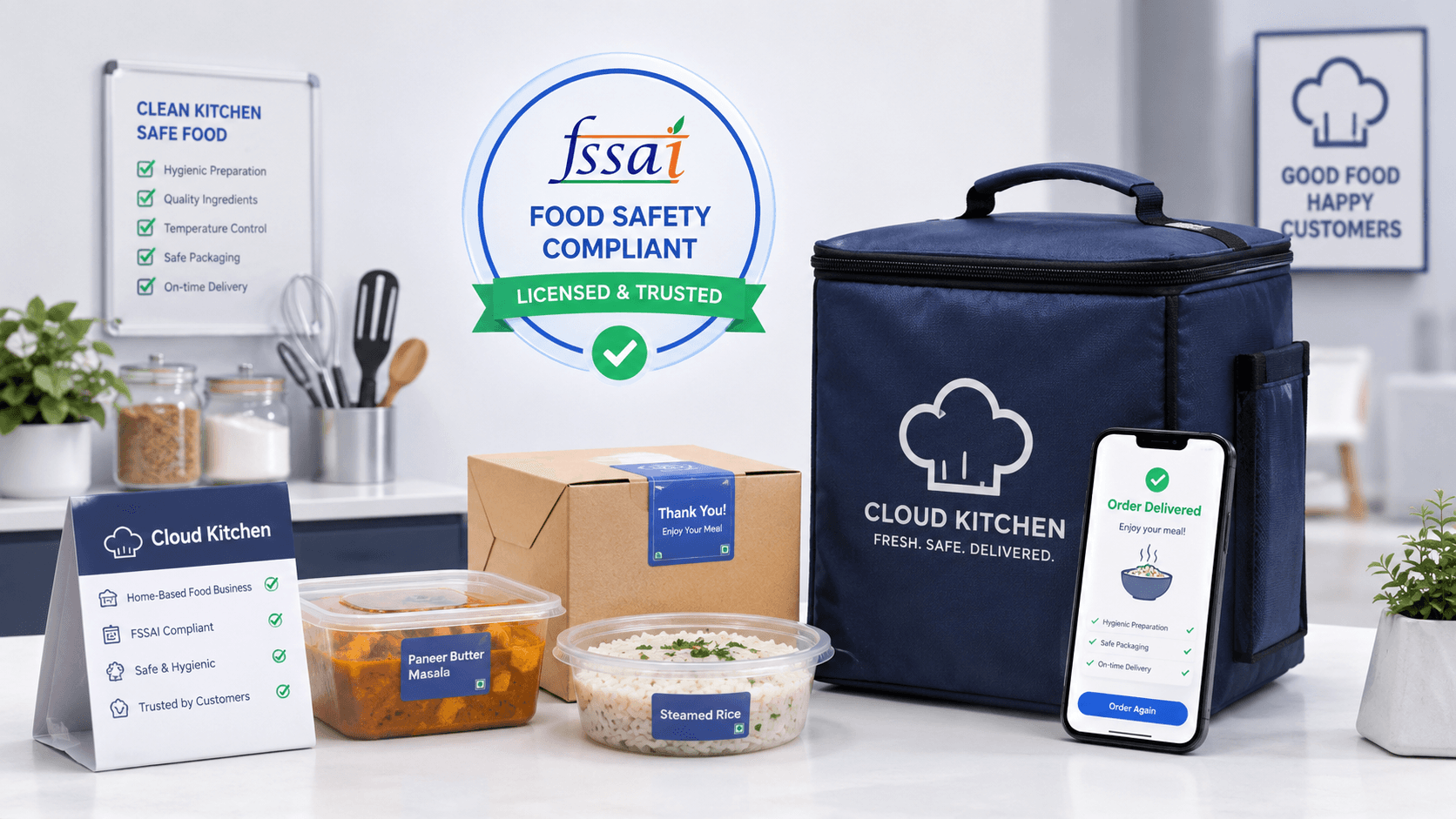 FSSAI for cloud kitchens, home bakers and online food sellers — FilingSetu blog article