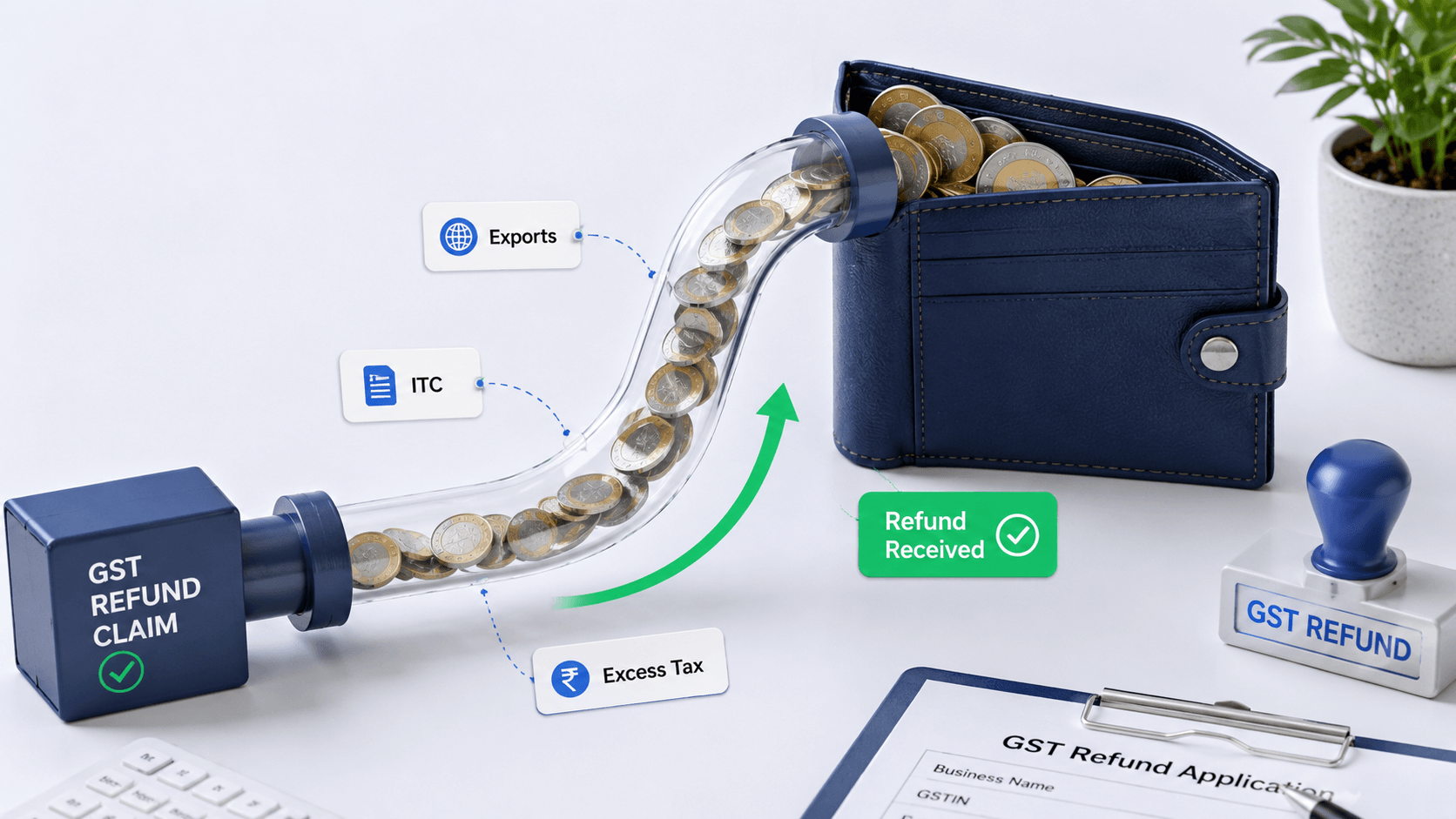 How to claim a GST refund: exports, ITC and excess tax — FilingSetu blog article