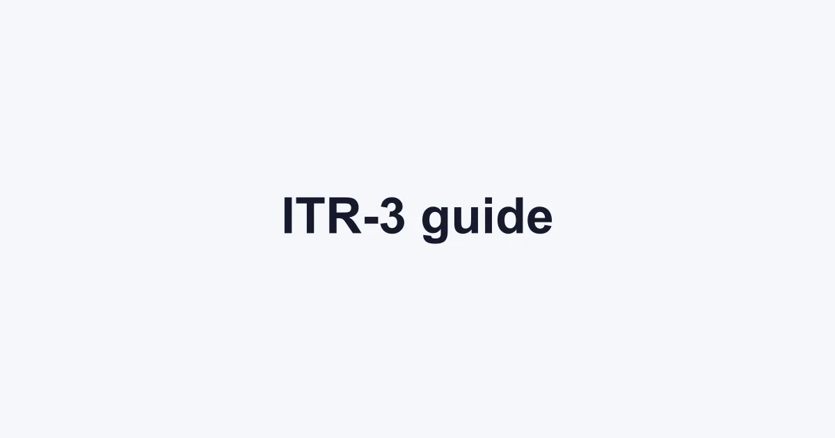 What is ITR-3? Who can file it and how to file it online — FilingSetu blog article