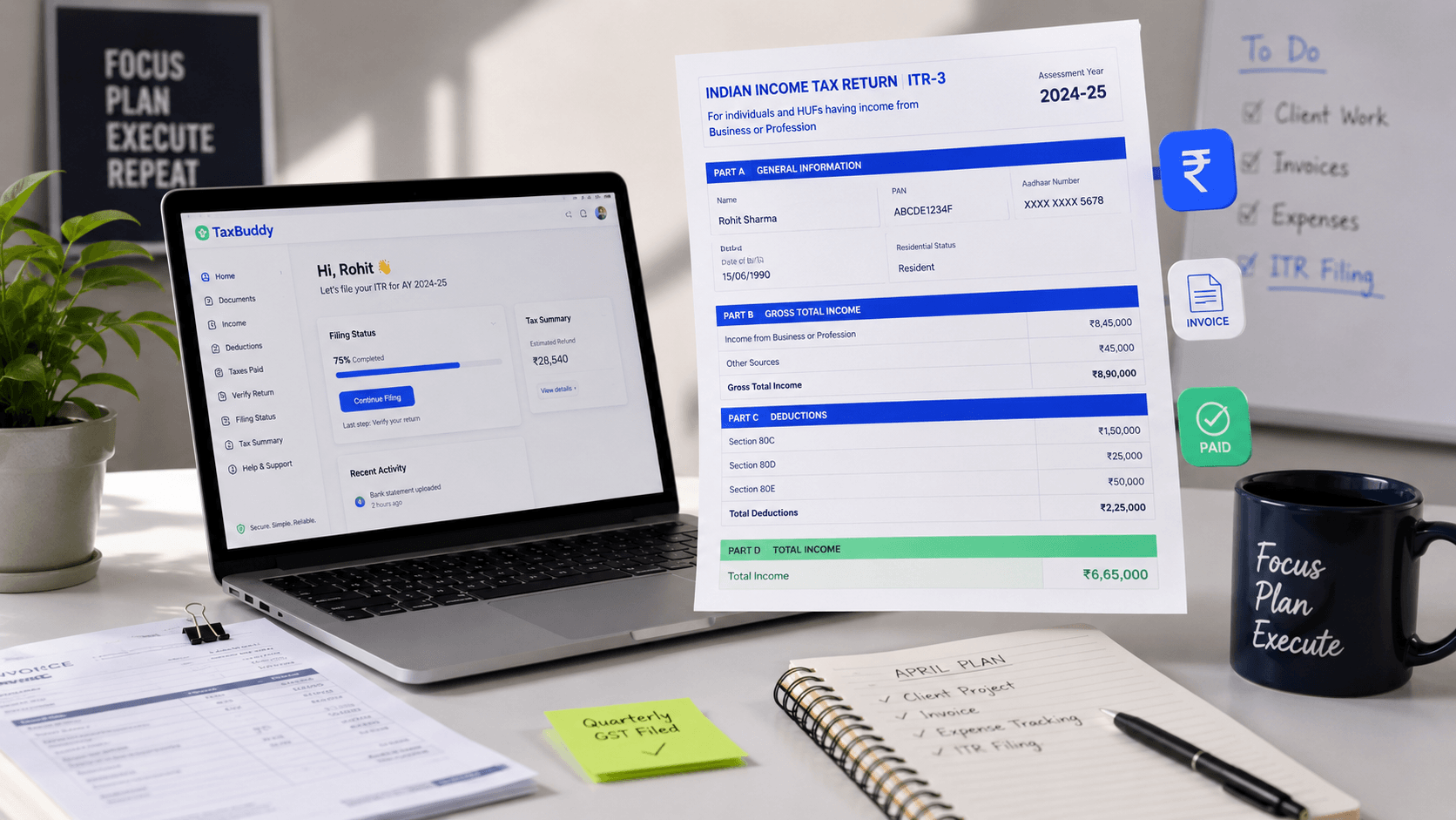 ITR filing for freelancers and the self-employed — FilingSetu blog article