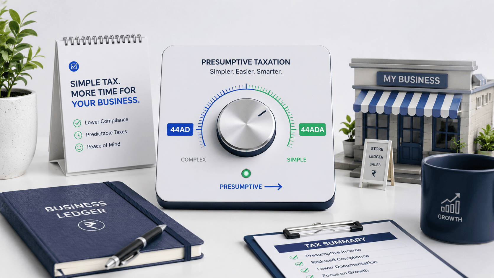 Presumptive taxation (44AD and 44ADA): simpler tax for small business — FilingSetu blog article