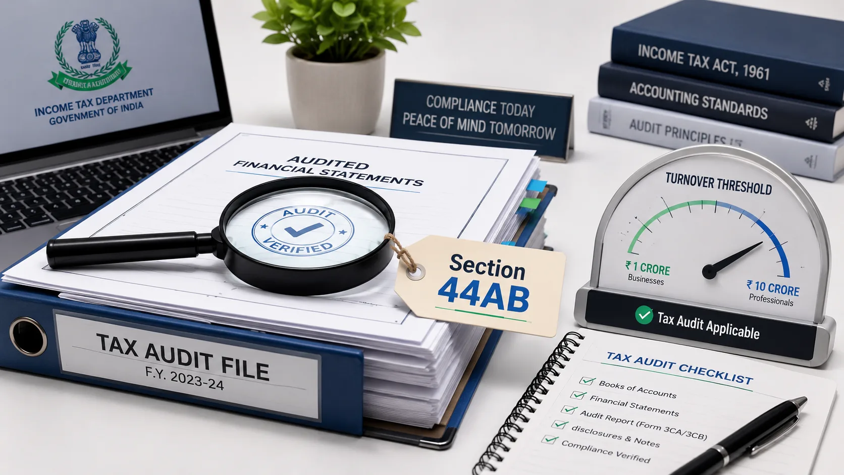 Tax audit under section 44AB: who needs it, limit and due date — FilingSetu blog article