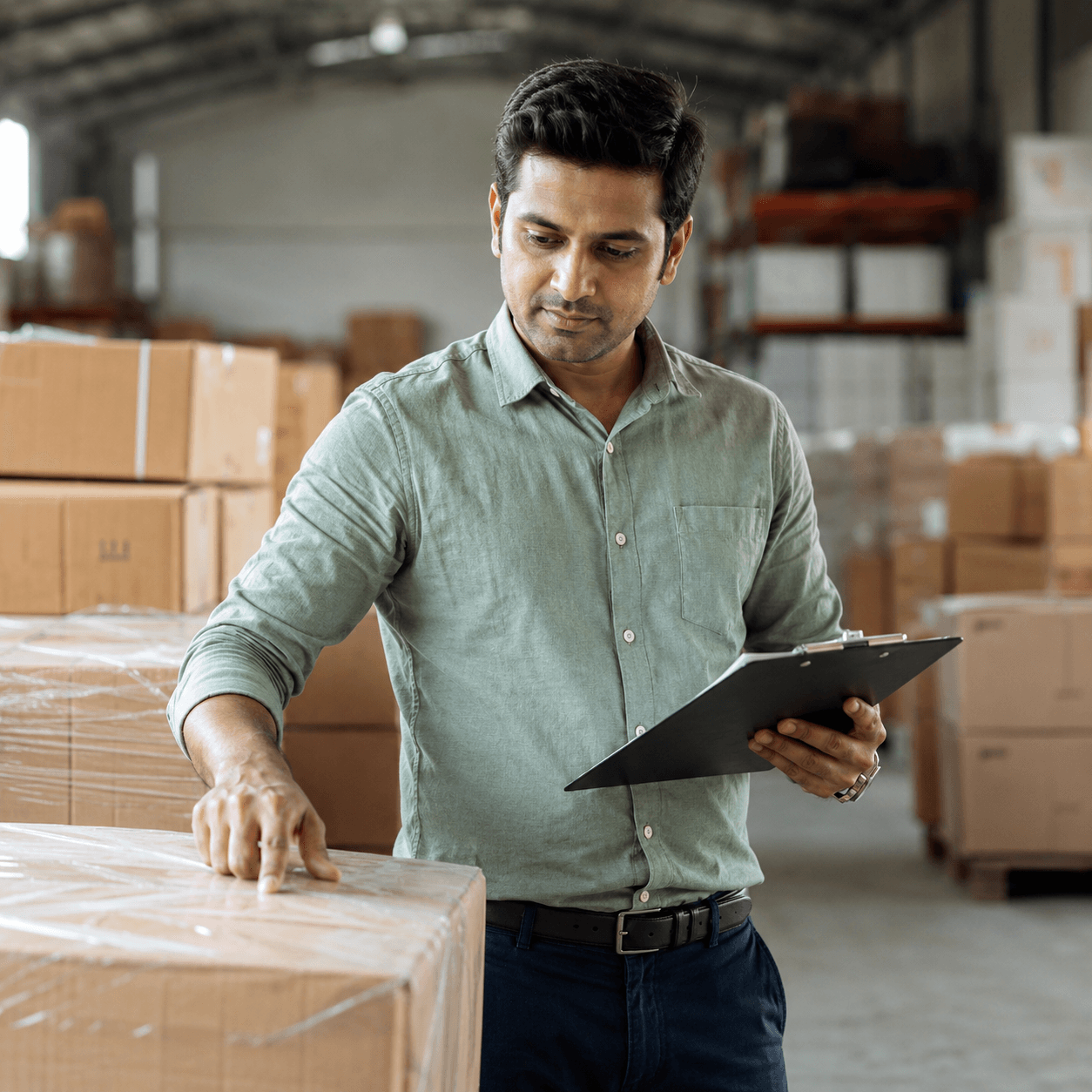 Exporter with an Import Export Code (IEC) registration at a warehouse