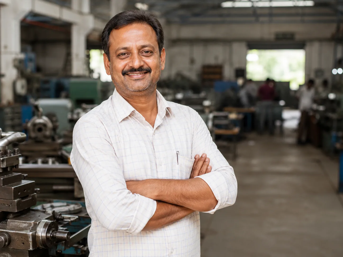 Manufacturer completing MSME Udyam registration in a workshop