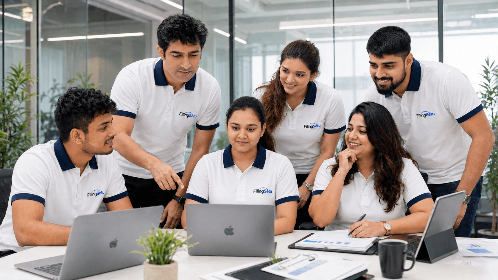 The FilingSetu team of chartered accountants and tax experts at work