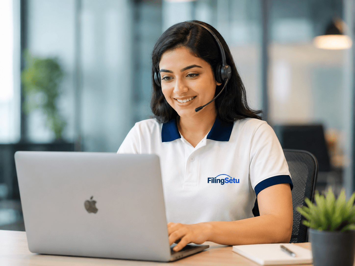 FilingSetu chartered accountant on a live GST and income tax consultation call
