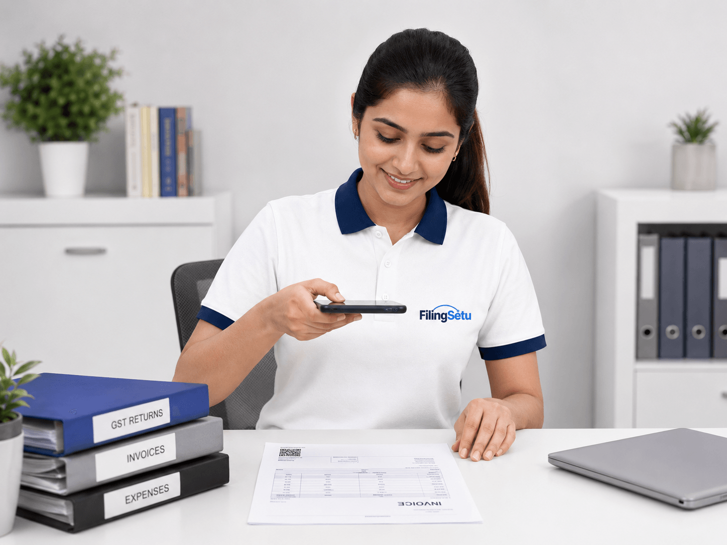 FilingSetu expert scanning tax and compliance documents for secure upload